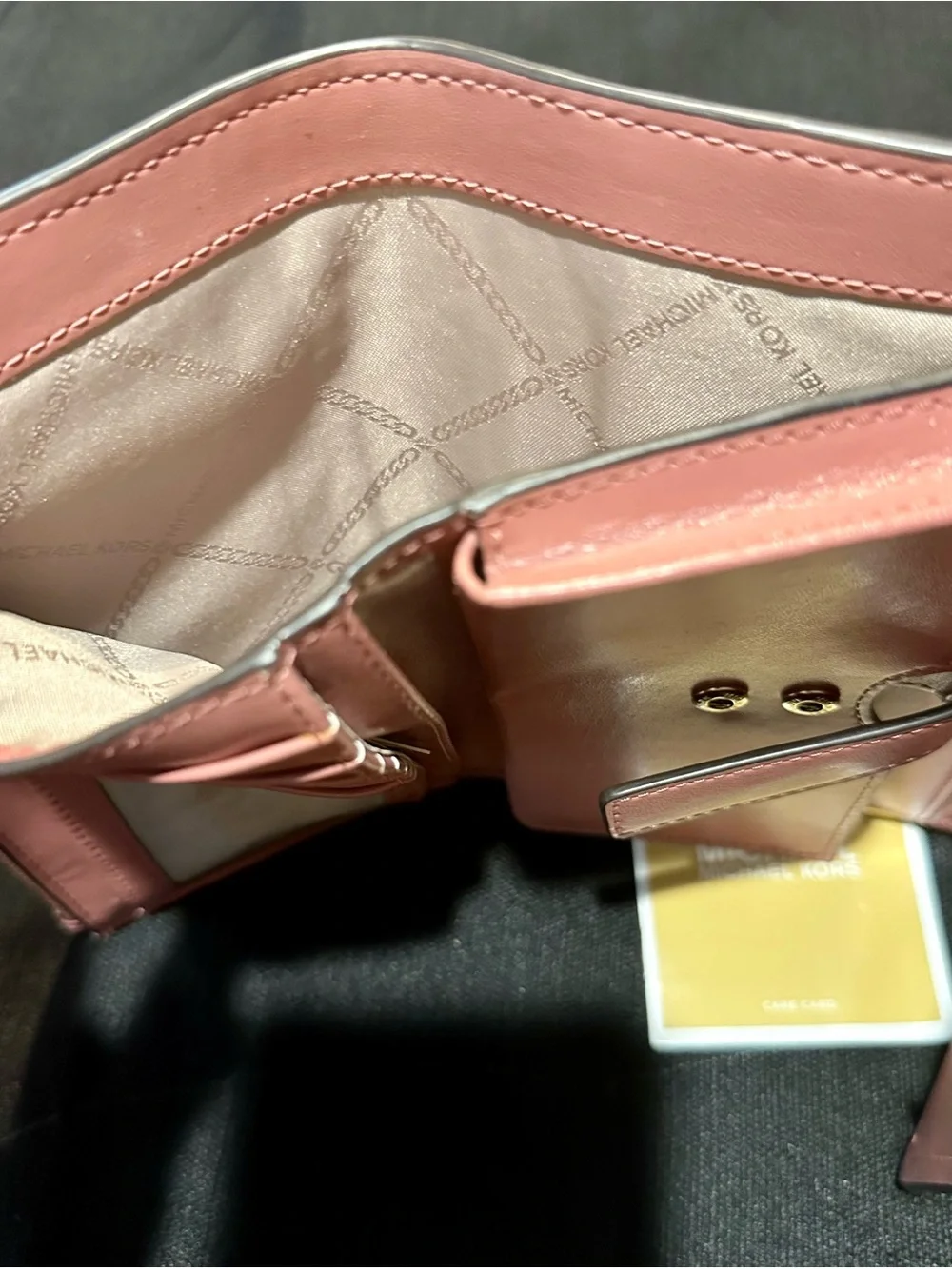 Michael Kors Dusty Pink Pebbled Leather Clutch Wallet